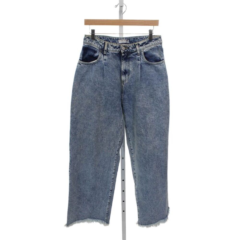 Icon Denim Womens Mom Jeans Blue High Rise 100% Cotton Inseam 28 Size 27